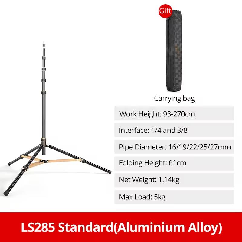 Chân máy ảnh  Beike – LS285, chân đèn gấp ngược, xếp gọn chuyên nghiệp